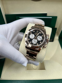 Thumbnail for Rolex Daytona Everose Gold Black And Sundust Diamond Dial Oyster Bracelet 126505 - WatchesOff5th