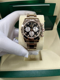 Thumbnail for Rolex Daytona Everose Gold Black And Sundust Diamond Dial Oyster Bracelet 126505 - WatchesOff5th