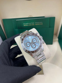 Thumbnail for Rolex Daytona Platinum Daytona Ice Blue Baguette Dial 126506 - WatchesOff5th