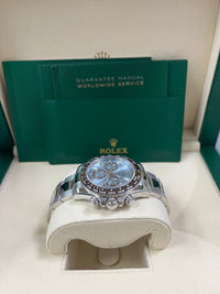 Thumbnail for Rolex Daytona Platinum Daytona Ice Blue Baguette Dial 126506 - WatchesOff5th