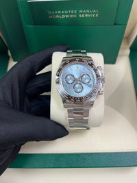 Thumbnail for Rolex Daytona Platinum Daytona Ice Blue Baguette Dial 126506 - WatchesOff5th