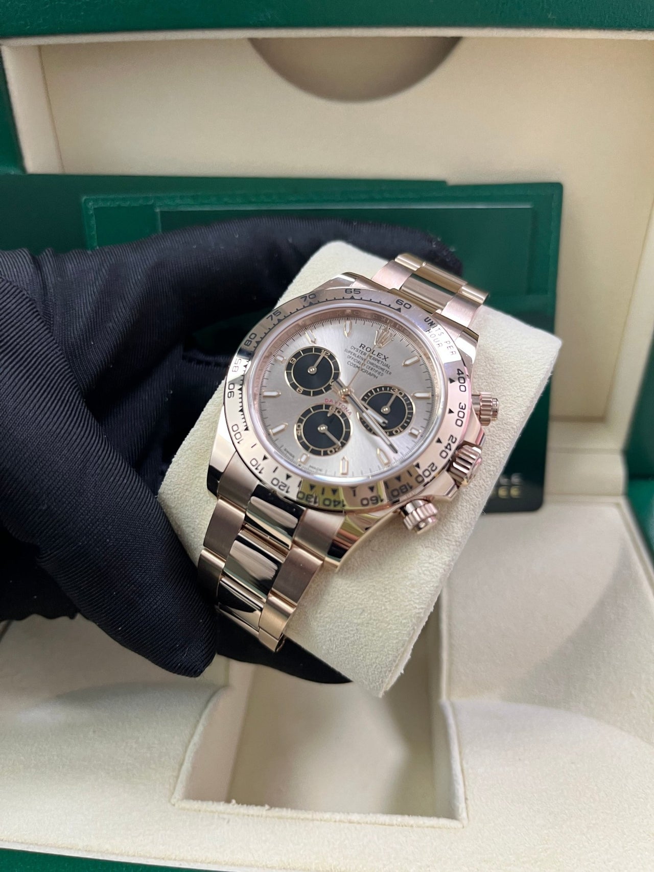 Rolex Daytona Sundust And Black Index Dial Oyster Bracelet 126505 - WatchesOff5th