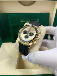 Thumbnail for Rolex Daytona Yellow Gold Golden And Black Index Dial Oysterflex Strap 126518ln - WatchesOff5th