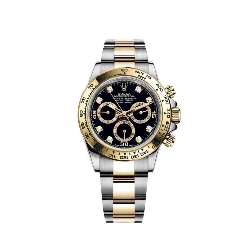 Rolex Daytona Yellow Rolesor Cosmograph Daytona 40 Watch - Black Diamond Dial 116503 - WatchesOff5thWatch