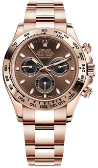 Thumbnail for Rolex Everose Gold Cosmograph Daytona 40 Watch - Chocolate and Black Index Dial (Ref # 116505 chocbki) - WatchesOff5thwatch