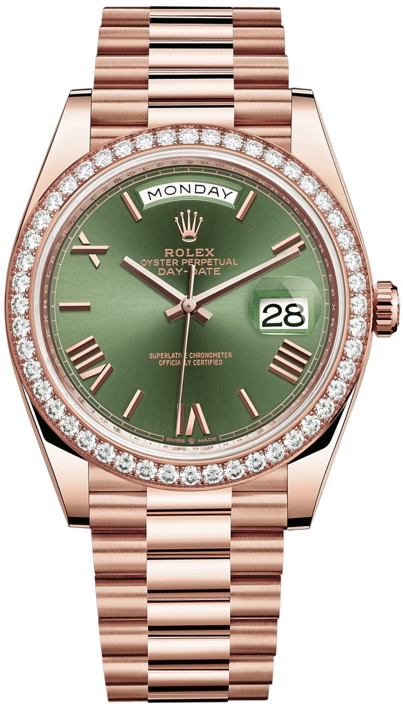 Rose gold olive day date Clearance