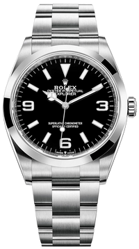 Thumbnail for Rolex Explorer Stainless Steel Oyster Perpetual Explorer - Black Dial - Oyster Bracelet 124270 - WatchesOff5thWatch