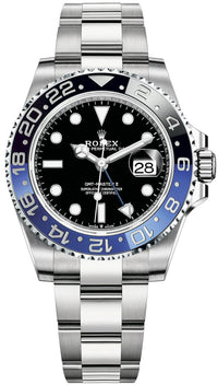 Thumbnail for Rolex GMT-Master II 40 Watch - Black and Blue Batman Bezel - Black Dial - Oyster Bracelet (Ref# 126710BLNR) - WatchesOff5thWatch