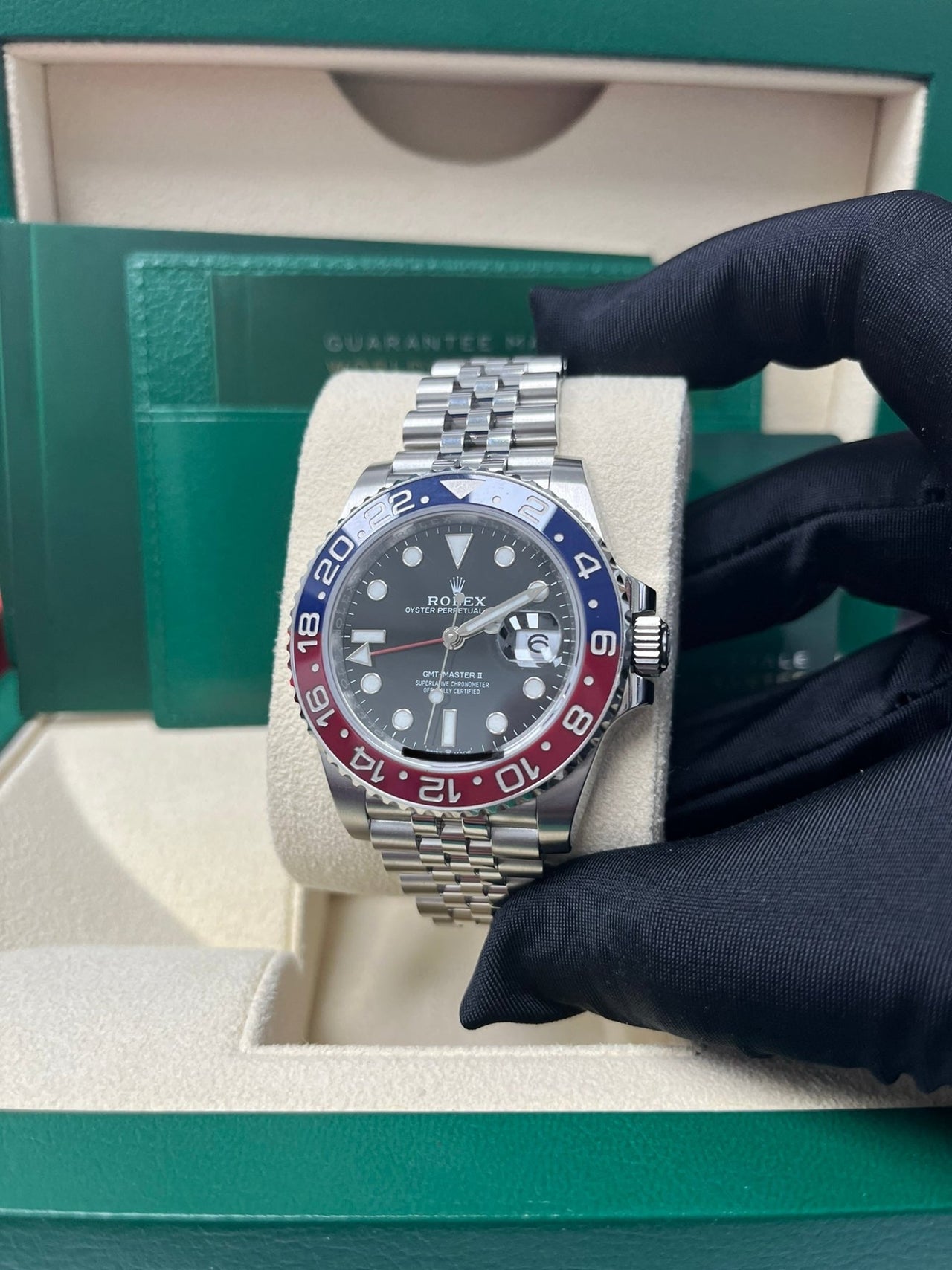 Rolex GMT-Master II Steel Blue & Red "Pepsi" Bezel and Black Dial (Ref# 126710BLRO) - WatchesOff5thWatch