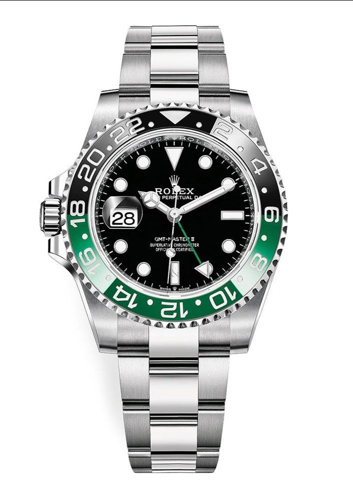 Rolex GMT Master II With A Green And Black Bezel SPRITE Reference WatchesOff5th