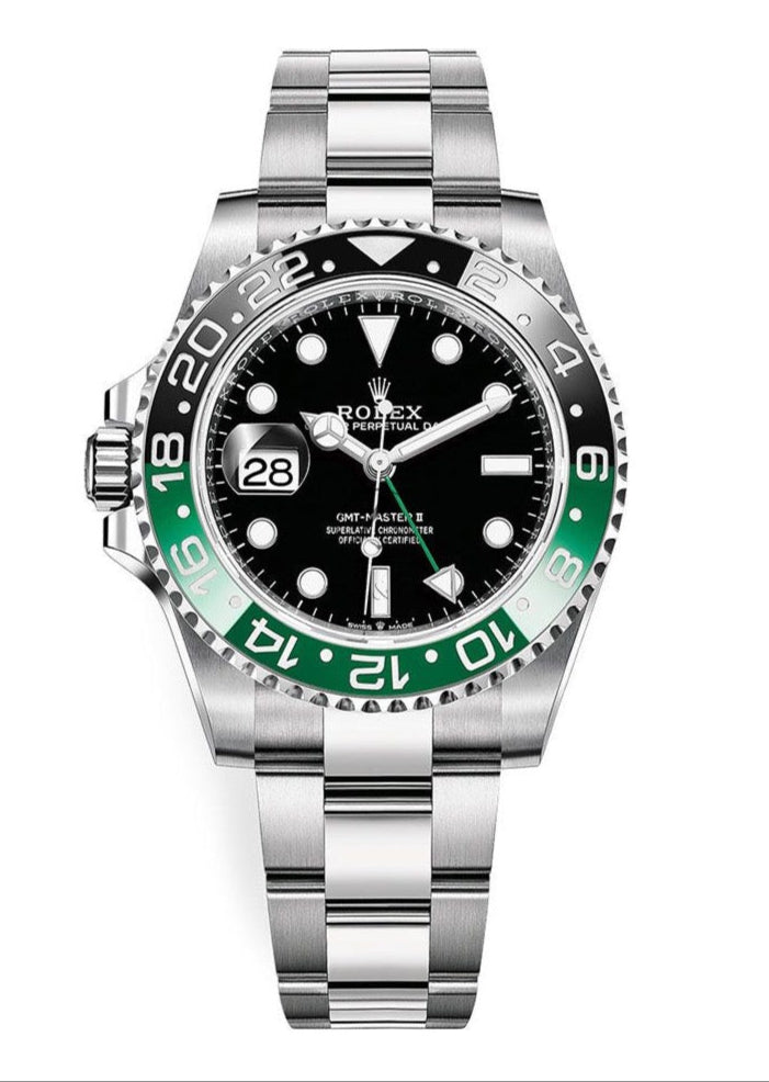 Green dial black bezel gmt Clearance