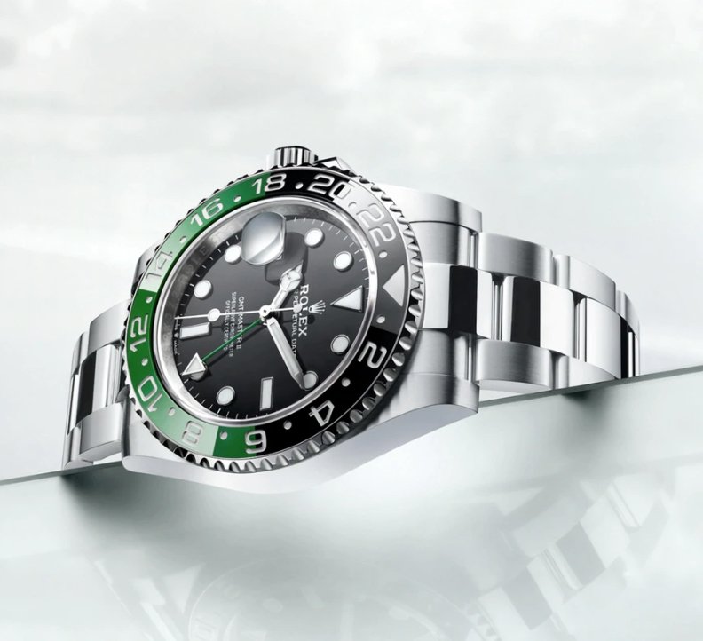 Rolex GMT-Master II With A Green And Black Bezel "SPRITE" (Reference # 126720VTNR) - WatchesOff5th