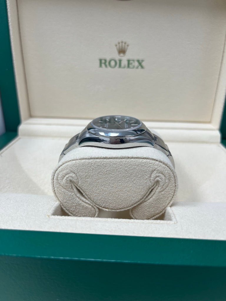 Rolex Oyster Perpetual 31 Domed Bezel Blue Index Dial Oyster Bracelet (Ref# 277200) - WatchesOff5th