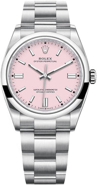 Thumbnail for Rolex Oyster Perpetual 36 Watch - Domed Bezel - Candy Pink Index Dial - Oyster Bracelet (Ref# 12600) - WatchesOff5th