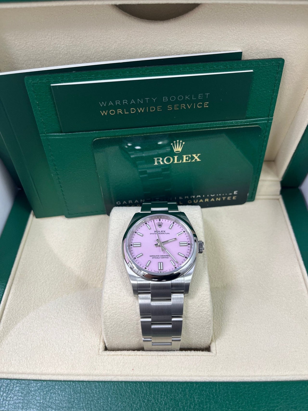 Rolex Oyster Perpetual 36 Pink Dial Oyster Bracelet Watch 126000