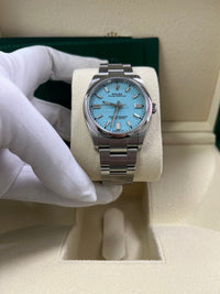 Thumbnail for Rolex Oyster Perpetual 36mm Stainless Steel - Turquoise Dial - Oyster Bracelet (Ref# 126000) - WatchesOff5th