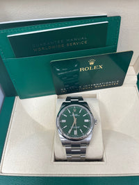 Thumbnail for Rolex Oyster Perpetual 41 Stainless Steel - Green Index Dial - Oyster Bracelet (Ref# 124300) - WatchesOff5thWatch