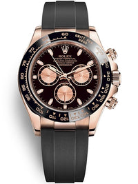 Thumbnail for Rolex Rose Gold Daytona 40 Watch - Black Index Dial - Black Oysterflex Strap Reference Reference #116515ln - WatchesOff5thWatch