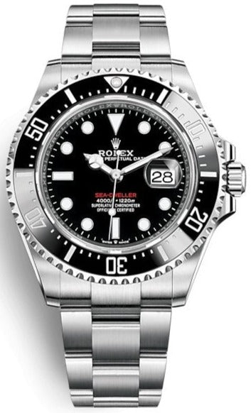 Rolex Sea Dweller 43 Stainless Steel Black Dial Ceramic RED 50th Ann WatchesOff5th