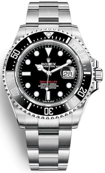 Rolex Sea-Dweller 43 Stainless Steel/ Black Dial/ Ceramic RED 50th Anniversary (Ref# 126600) - WatchesOff5thWatch