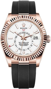 Thumbnail for Rolex Sky-Dweller Rose Gold 42mm White Dial Oysterflex (Ref# 326235) - WatchesOff5thWatch