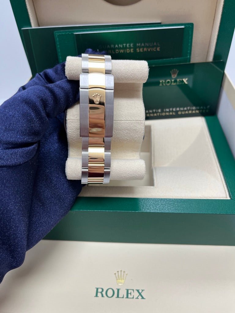 Rolex Sky-Dweller Two-Tone Stainless Steel - Yellow Gold Champagne Index Dial - Oyster Bracelet (Ref# 326933) - WatchesOff5thWatch