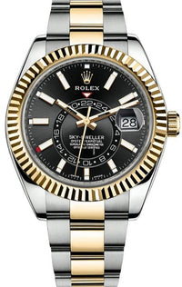 Thumbnail for Rolex Sky-Dweller Two-Tone Yellow Gold - Black Index Dial - Oyster Bracelet (Ref# 326933) - WatchesOff5thWatch