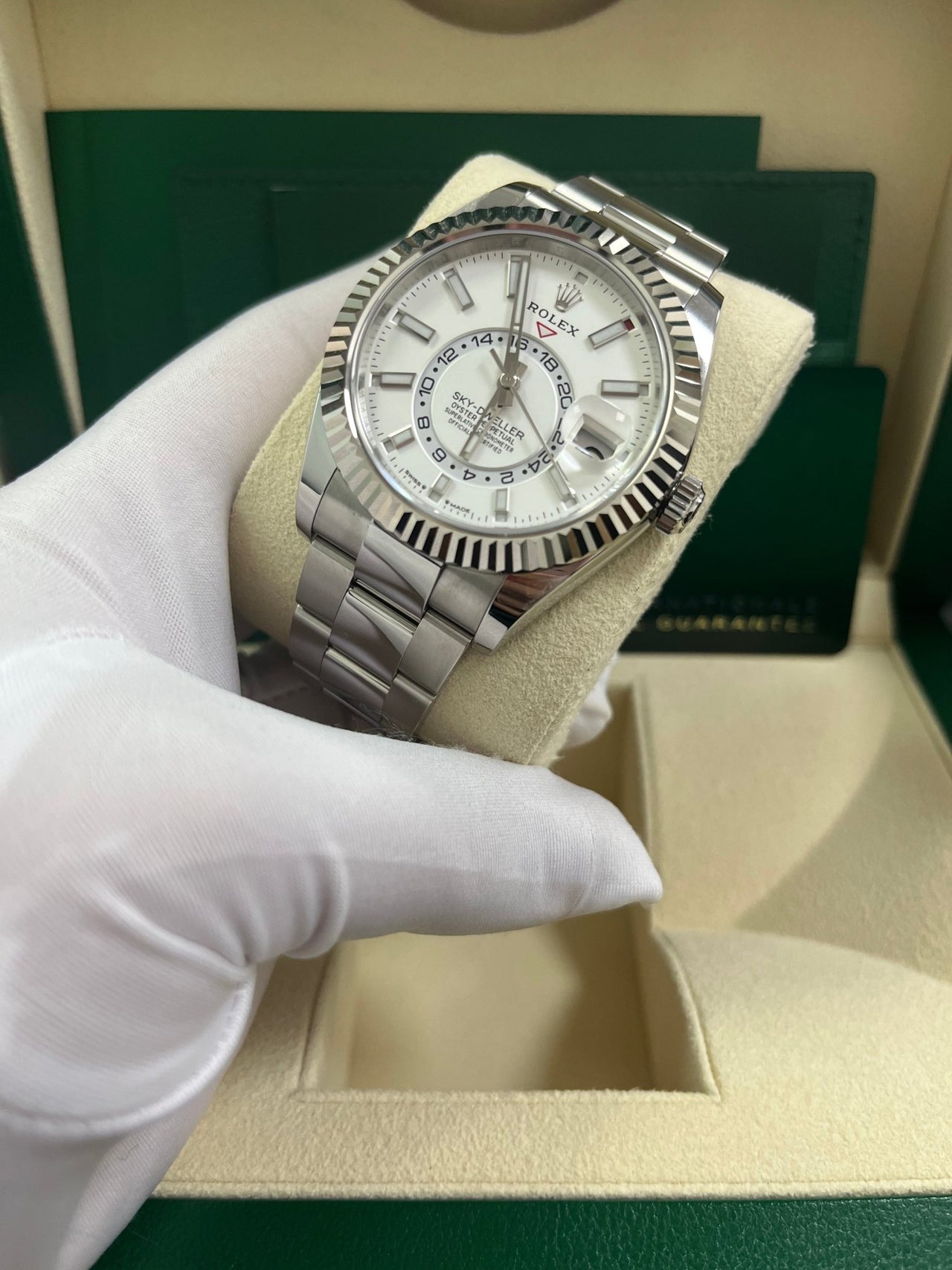 Rolex Sky-Dweller White Index Dial Oyster Bracelet 336934 - WatchesOff5th