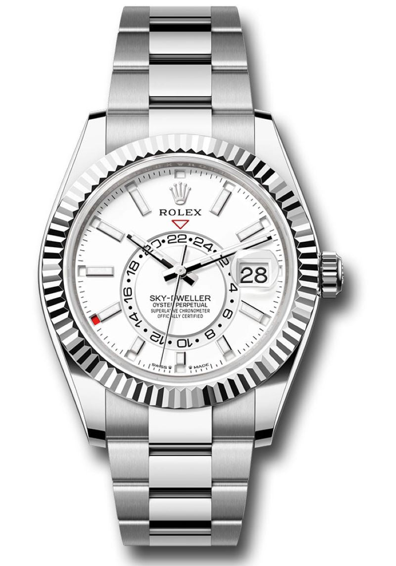 Rolex Sky-Dweller White Index Dial Oyster Bracelet 336934 - WatchesOff5th