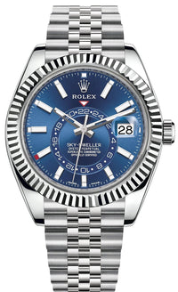 Thumbnail for Rolex Sky-Dweller White Rolesor - Blue Index Dial - Jubilee Bracelet (Ref# 326934) - WatchesOff5thWatch