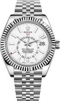 Thumbnail for Rolex Sky-Dweller White Rolesor Sky-Dweller Watch - White Index Dial - Jubilee Bracelet 326934 - WatchesOff5thWatch