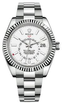 Thumbnail for Rolex Sky-Dweller White Rolesor White Index Dial Oyster Bracelet (Ref# 326934) - WatchesOff5thWatch