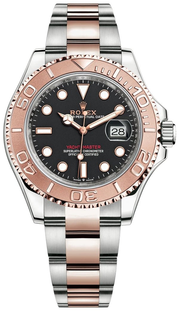 Rolex Steel and Everose Gold Rolesor Yacht-Master 40 Watch Black Dial (Ref #126621) - WatchesOff5thWatch