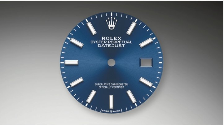 Rolex Steel Datejust 36 Watch - Domed Bezel - Blue Index Dial - Oyster Bracelet - WatchesOff5th