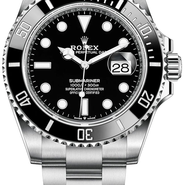 industrialisere for eksempel en kop Rolex Submariner 41mm Stainless Steel Date Watch - Black Dial (Ref# 12 –  WatchesOff5th