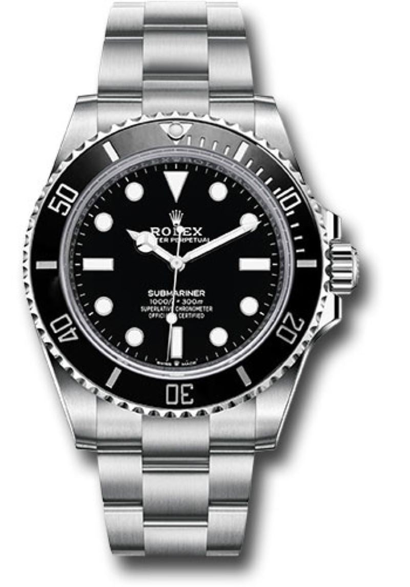 Rolex Submariner (No Date) Black Dial No Date 124060 - WatchesOff5thWatch