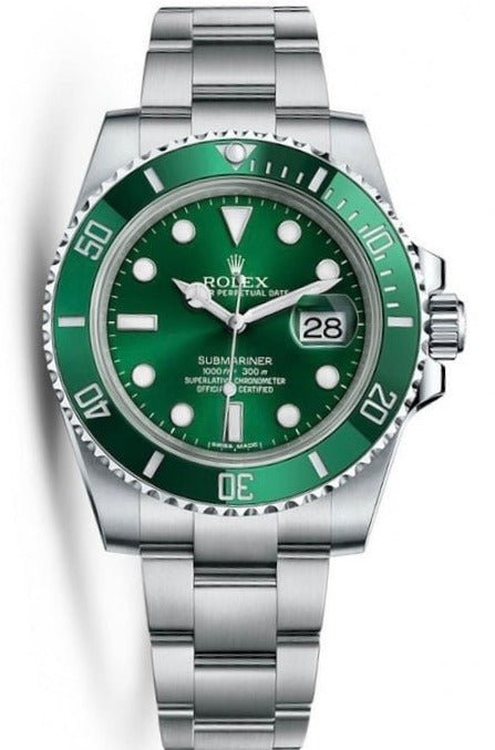Rolex Submariner Stainless Steel "The Hulk" Green Dial Cerachrom Bezel (Ref#116610LV) - WatchesOff5thWatch