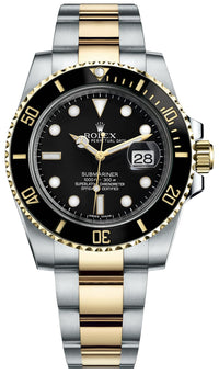 Thumbnail for Rolex Submariner Two-Tone Stainless Steel & Yellow Gold - Black Dial Ceramic Bezel (Ref# 126613LN) - WatchesOff5thWatch