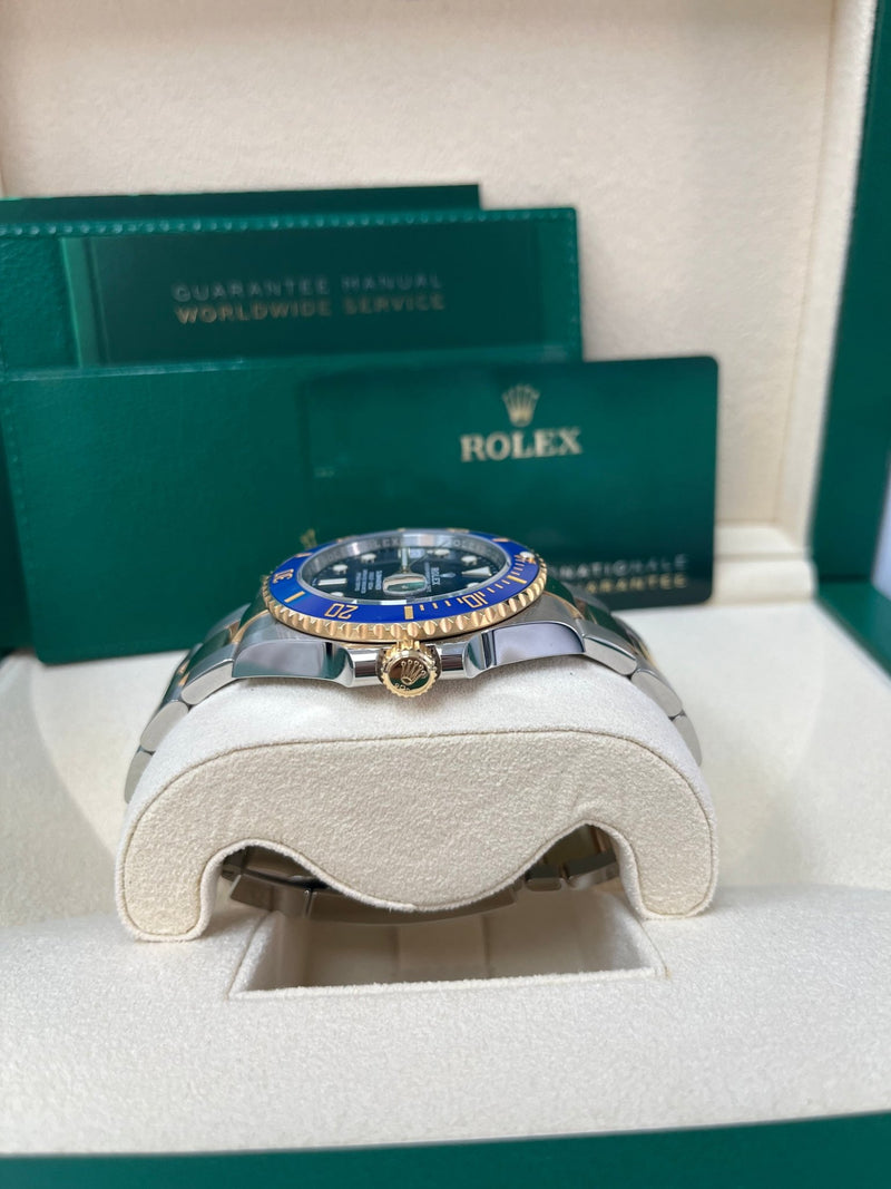 Rolex Submariner Two-Tone Yellow Gold & Steel Rolesor - Blue Dial Cera –  WatchesOff5th