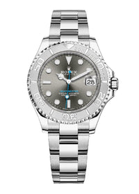 Thumbnail for Rolex Yacht-Master 37 37mm Rhodium Dial 268622 Steel with Platinum Bezel - WatchesOff5thWatch