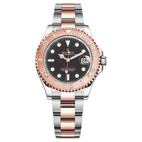 Thumbnail for Rolex Yacht-Master 37 Steel and Everose Gold Rolesor Yacht-Master 37 Watch - Black Dial - Oyster Bracelet 268621 - WatchesOff5thWatch