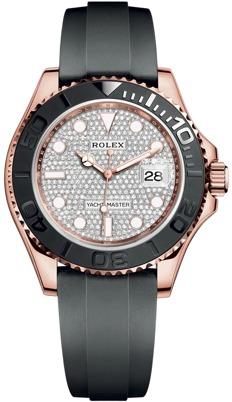 Rolex Yacht-Master 40 Rose Gold Pave Diamond Dial 126655 – WatchesOff5th