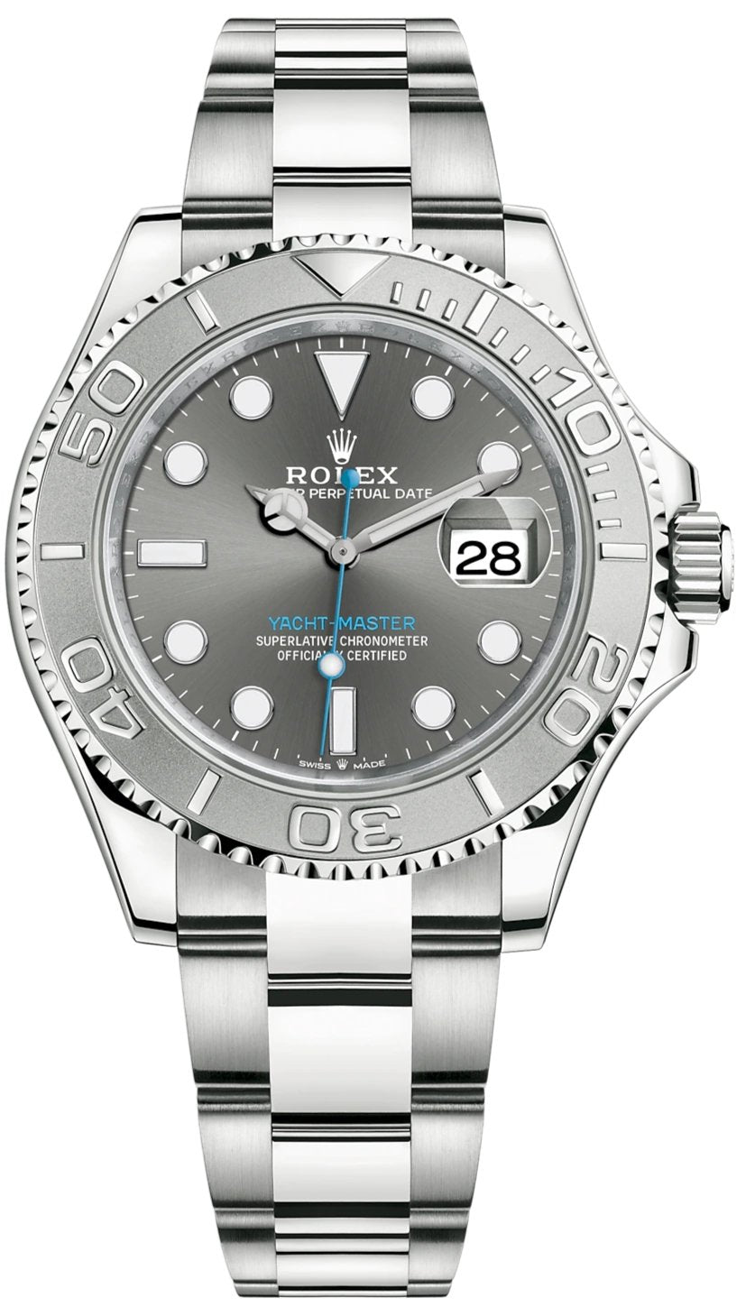 Rolex Yacht Master 40mm Platinum Stainless Steel Dark Rhodium Dial WatchesOff5th