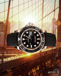 Thumbnail for Rolex Yacht-Master 40mm Rose Gold - Black Dial - Oysterflex Strap (Ref# 126655) - WatchesOff5thWatch