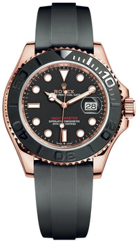 Thumbnail for Rolex Yacht-Master 40mm Rose Gold - Black Dial - Oysterflex Strap (Ref# 126655) - WatchesOff5thWatch