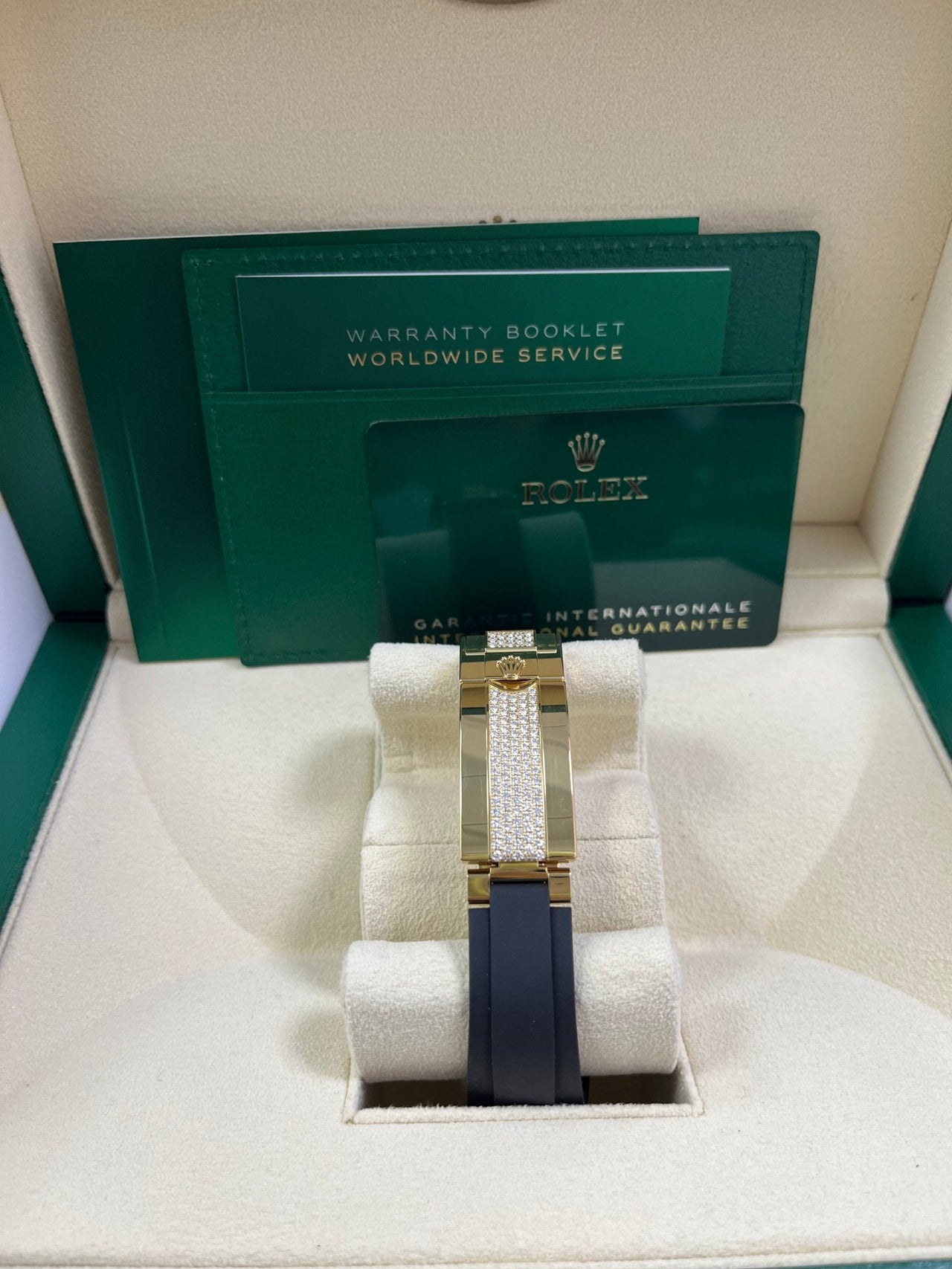 Rolex Yacht-Master 42 Yellow Gold Baguette Bezel Diamond Set Case/Buckle 226668TBR - WatchesOff5th