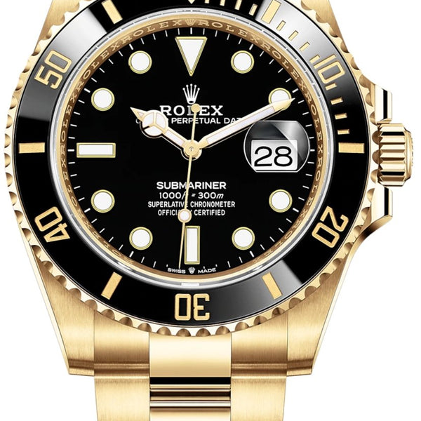 Uoverensstemmelse Ministerium transportabel Rolex Yellow Gold Submariner Date Watch - Black Dial (Ref # 126618LN) –  WatchesOff5th