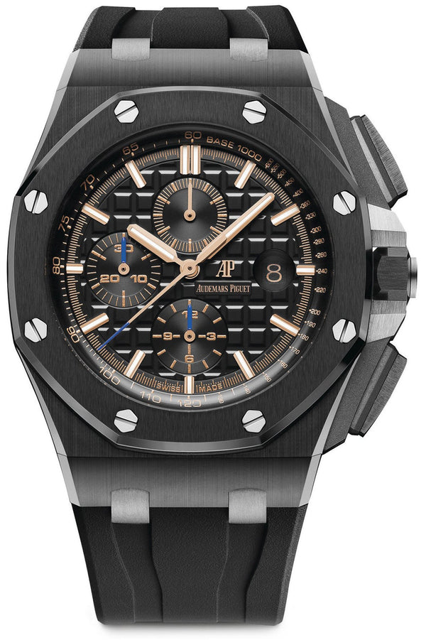 Royal Oak Offshore Chronograph with Black Ceramic Bezel (Ref#26405CE.OO.A002CA.02) - WatchesOff5th